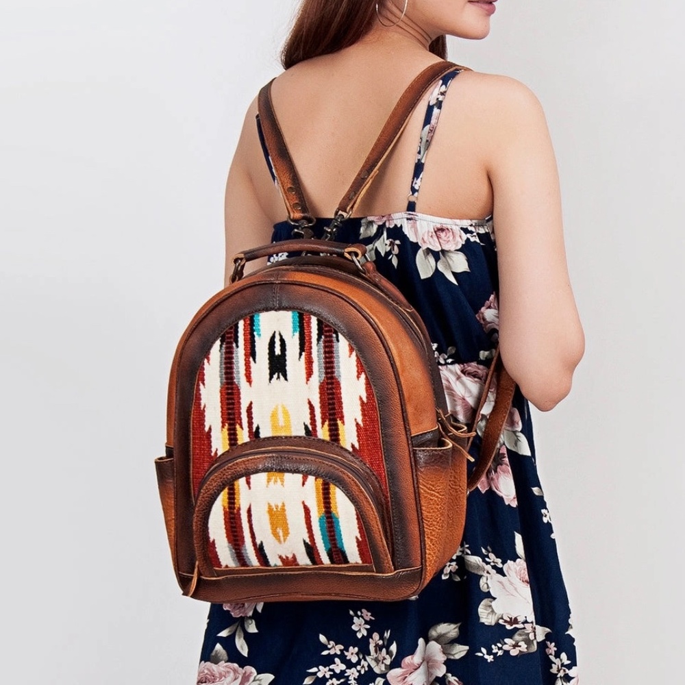 Genuine Western Leather Women backpack purse - Picture 7 of 7